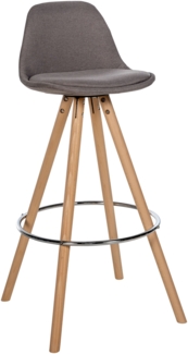 CLP Barhocker Corbin Stoff Rund,taupe natura