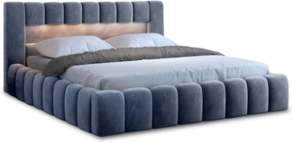 Eltap Bett Lamica (Monolith 97) 160x200 Holzrahmen/Standardlift/ Box, Dunkelgrau, 232 x 90 x 162 cm