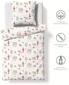 Fleuresse Aspen Biber Bettwäsche 135x200 Nussknacker Zweige natur 434475-9