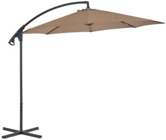 vidaXL Ampelschirm mit Stahl-Mast 300 cm Taupe 44876