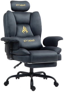 symino Stuhl Ergonomischer Sofa-Gaming-Stuhl, Verstellbarer Gamer-Stuhl, mit Hochwertigem Kunstpelzbezug für Ultimativen Komfort
