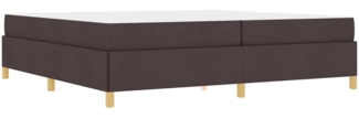 vidaXL Boxspringbett Dunkelbraun und Weiß 200 x 200 cm Stoff 3398965