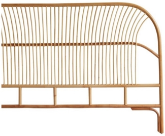 Tikamoon Massivholzbett Bett-Kopfteil aus Rattanstäben 180 Colette (1-tlg)
