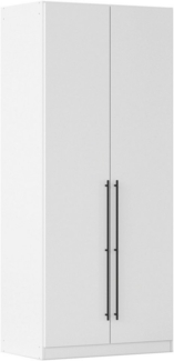 rauch Kleiderschrank Drehtürenschrank Schrank Garderobe Wäscheschrank Schlafzimmer AVOLA (in 3 verschiedenen Ausstattungen BASIC/CLASSIC/PREMIUM) mit hochwertigen Stangengriffen in Schwarz aus Metall MADE IN GERMANY