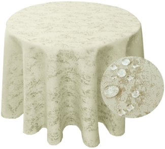 Brilliant Tischdecke Meliert RUND Tischdecke marmoriert Lotuseffekt, pflegeleicht, bügelfrei