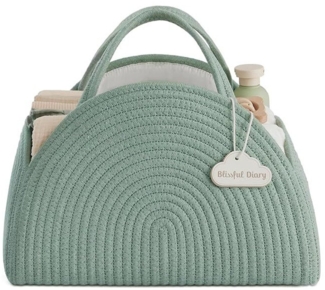 Coonoor Allzweckkorb Tragbarer Allzweckkorb, Baby Windeltasche, Windelaufbewahrungskorb, Geflochtener Aufbewahrungskorb