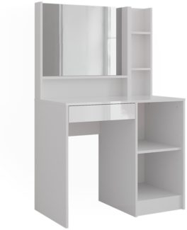 Schminktisch Sherry Weiß/Weiß Hochglanz 89.8 cm 3 Teile Vicco