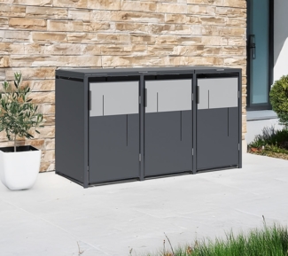 Westmann Tonus 3 | Metall Mülltonnenbox 3er |