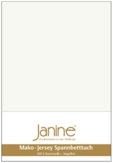 Janine Mako Jersey Spannbetttuch Bettlaken 140-160x200 cm OVP 5007 09 ecru