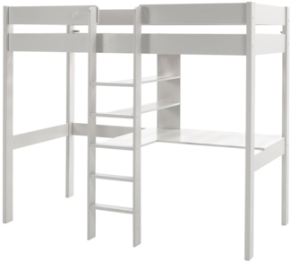 Hochbett Karole 208 x 105 x 175 Kinderbett Massivholz Weiß