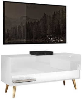 Lookway Lowboard CALANTE 90 cm RTV Schrank auf Beinen und LED-Beleuchtung