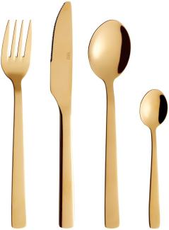 aida RAW - Cutlery set Stainless Steel - Dishwasher safe - Gold - 16 pcs