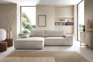 Designer Sofa Corino mit Schlaf- und Klappfunktion Links