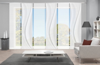 Vision S Schiebegardine 080507 LAURINA Schiebegardine, halbtransparent, Bambusoptik, 260x60 cm (6 St), 100% Polyester