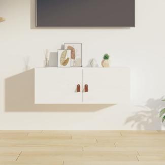 vidaXL Wandschrank Weiß 80x30x30 cm Massivholz Kiefer 818377