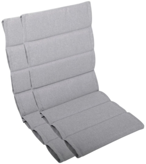 LILENO HOME Hochlehnerauflage bequeme Sitzauflage für Gartenmöbel, Stuhlkissen für Klappstühle, (2 St, 2er Set), 2er Set Polsterauflage in Silber, Sitzpolster waschbar