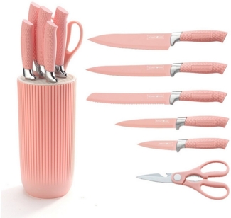 Messer Kochmesser Messerständer Messerset 7-tlg. Royalty Line pink RL-NC07P