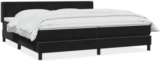 vidaXL Boxspringbett mit Matratze Schwarz 200x210 cm Samt 3318299
