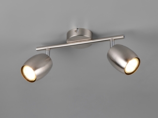 Reality Deckenstrahler 2er Spot Nancy GU10 nickel matt