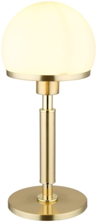 Tischleuchte, messing, Glas opal, H 40 cm