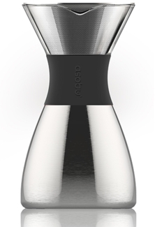 Asobu Pour Over Filterkaffeebereiter silber schwarz