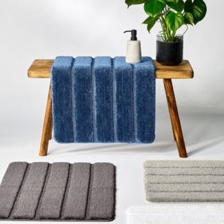 Schiesser Badematte Milano mit weichem Flor und rutschhemmender Rückseite, Höhe 3 mm, rutschhemmend beschichtet, fußbodenheizungsgeeignet, Polyester, rechteckig, OEKO-TEX® STANDARD 100 zertifiziert