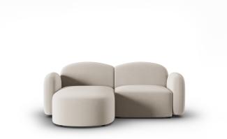 Micadoni Ecksofa Blair 3-Sitzer Links Samtstoff Hellbeige