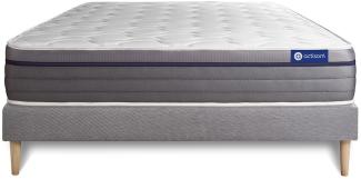 Actiflex zen matratze 120x190 cm + Bettgestell mit lattenrost - Dicke : 26cm - Taschenfederkern und Memory-schaum - H3
