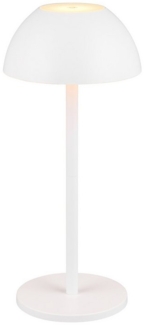 lightling LED Tischleuchte Robert, LED fest integriert, Warmweiß, 4 fach Touch, Akkubetrieb, USB-C, Outdoor geeignet, weiß matt