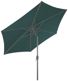 Spetebo Sonnenschirm Alu Sonnenschirm 250 cm Knickgelenk + Kurbel - grün, Packung, 1tlg, verstellbarer Neigungswinkel durch Knickgelenk