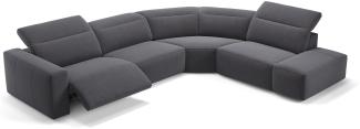 Sofanella Wohnlandschaft LENOLA Stoffgarnitur Sofalandschaft Ecksofa in Dunkelgrau XL: 332 Breite x 109 Tiefe