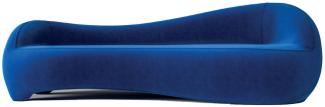 Casa Padrino Luxus Samt Sofa Blau 280 x 105 x H. 68 cm - Wohnzimmer Sofa - Hotel Sofa - Wohnzimmer Möbel - Hotel Möbel - Luxus Möbel