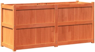 vidaXL Pflanzkübel Wachsbraun 150x50x70 cm Massivholz Kiefer 837491