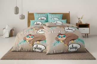 my home Bettwäsche Physalis, Linon, 2 teilig, in Gr. 135x200 oder 155x220 cm, 100% Baumwolle, mehrere Designs