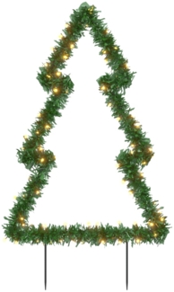 vidaXL Weihnachtsbaum mit Erdspießen und 80 LEDs 60 cm 357728