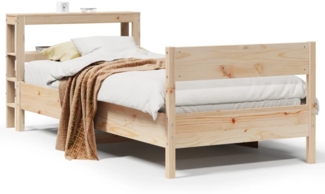 vidaXL Massivholzbett ohne Matratze 75x190 cm Kiefernholz 3306210