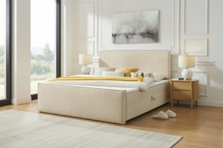 OTTO home Boxbett Henno inkl. Bettkasten und Topper, Liegefläche 180x200 cm, erhältlich in hochwertigem Cord-Stoff und der Größe 180x200 cm