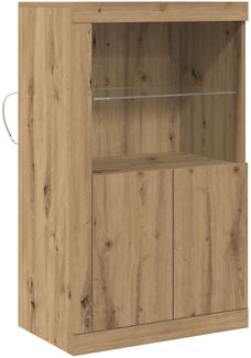 vidaXL LED-Sideboard Artisan-Eiche 60,5 x 37 x 100 cm Holzwerkstoff 863016