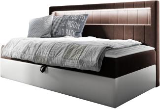 Boxspringbett 'Gladino Junior 2' braun 80x200 cm