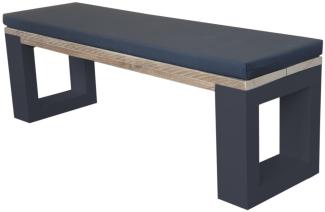 Wood4you - Bank New Orleans - inkl. Kissen 150 cm Schwarz