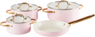 Pfannenset 7-teilig ELITE PRO Pastellrosa