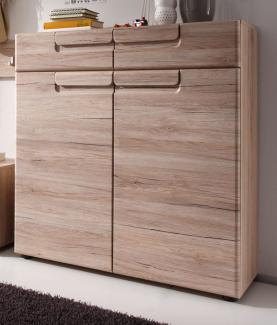 Flur Kommode Schuhschrank Malea Eiche San Remo 90 cm