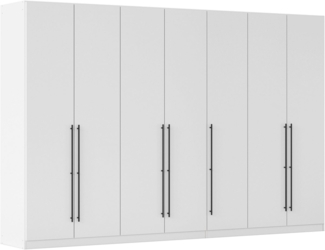 rauch Kleiderschrank Drehtürenschrank Schrank Garderobe Wäscheschrank Schlafzimmer AVOLA (in 3 verschiedenen Ausstattungen BASIC/CLASSIC/PREMIUM) mit hochwertigen Stangengriffen in Schwarz aus Metall MADE IN GERMANY