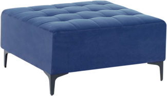 Ottomane ABERDEEN Samtstoff Blau