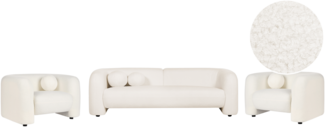 5-Sitzer Sofa Set Bouclé weiß LEIREN