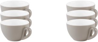APS Tasse 6er Set Kaffeetassen -SNUG-, 6-tlg, Porzellan, für Heißgetränke aller Art geeignet