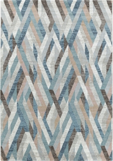 Kurzflor Teppich Regino Läufer - 80x250 cm - Multicolor