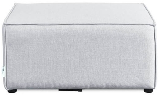 HOME DELUXE Modulares Sofa Hocker VERONA - 87 x 87 cm Hellgrau