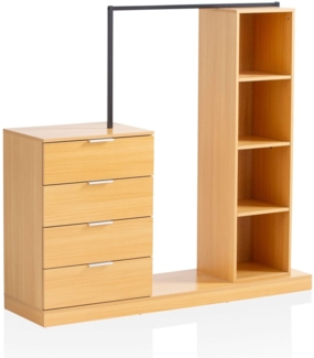 Garderobe Eiche-Dekor 145x136x40 cm Flurgarderobe Modern, Kompaktgarderobe fü...