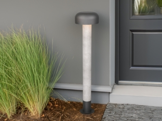 Moderne LED Wegeleuchte in Betonoptik & Anthrazit, Höhe 84cm